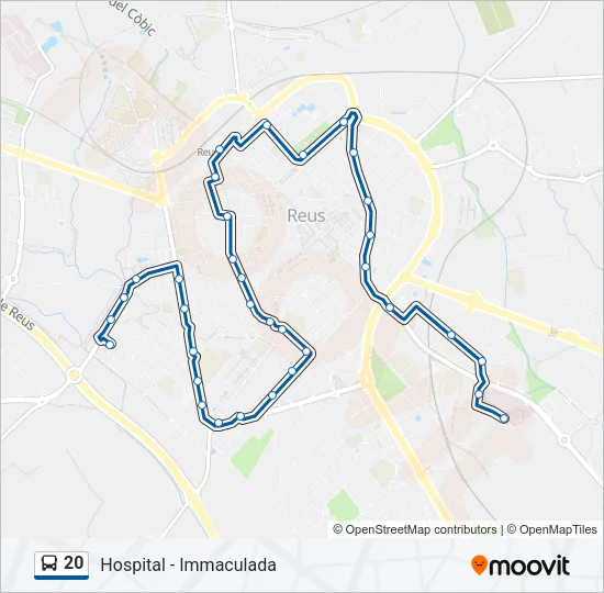 20 Bus Line Map
