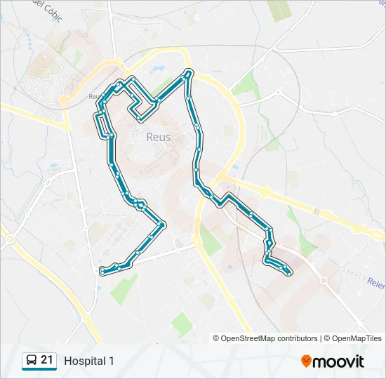 21 Bus Line Map