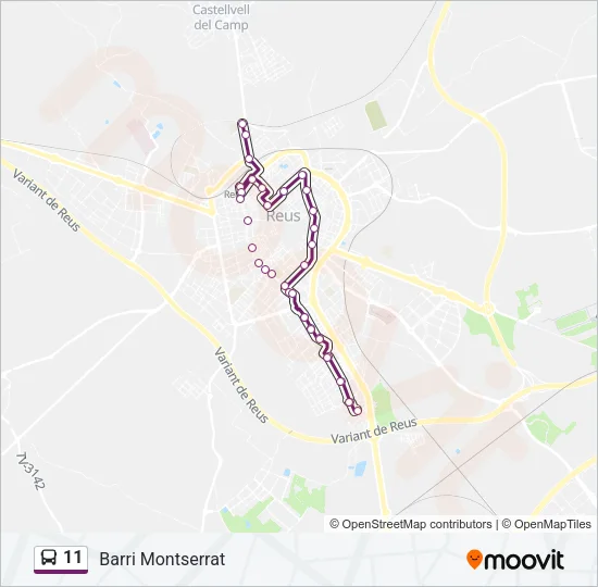 11 Bus Line Map