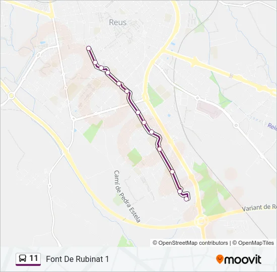 11 Bus Line Map