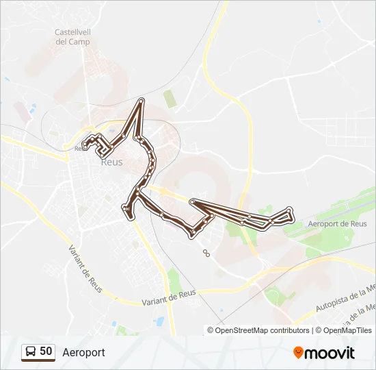 50 Bus Line Map