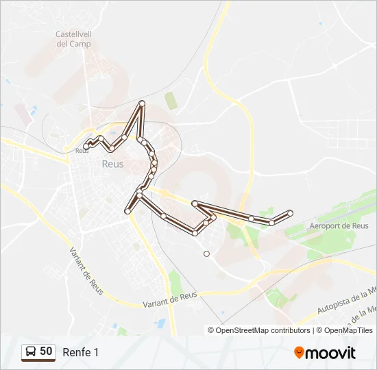 50 Bus Line Map
