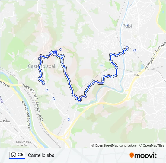 C6 Bus Line Map