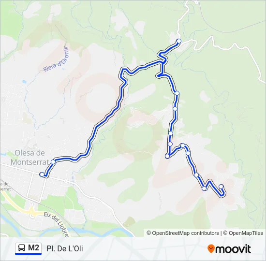 M2 Bus Line Map