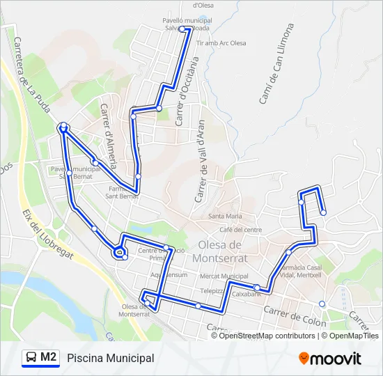 M2 Bus Line Map
