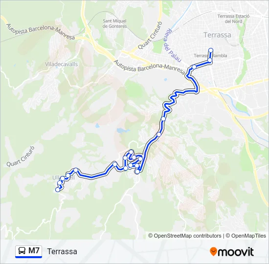 M7 Bus Line Map