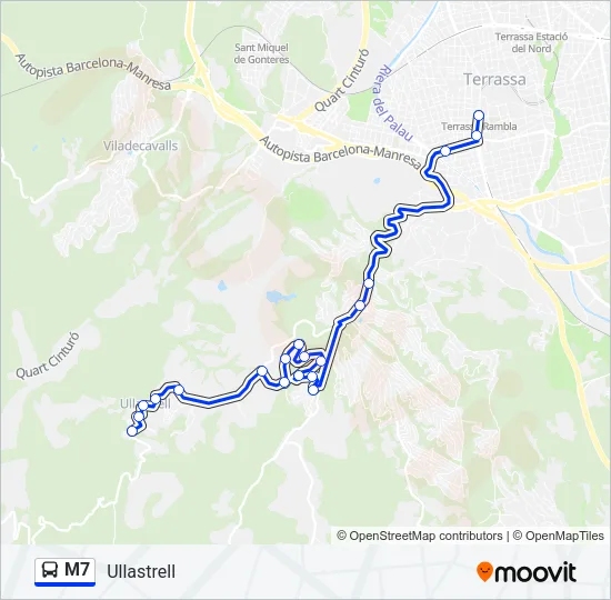 M7 Bus Line Map