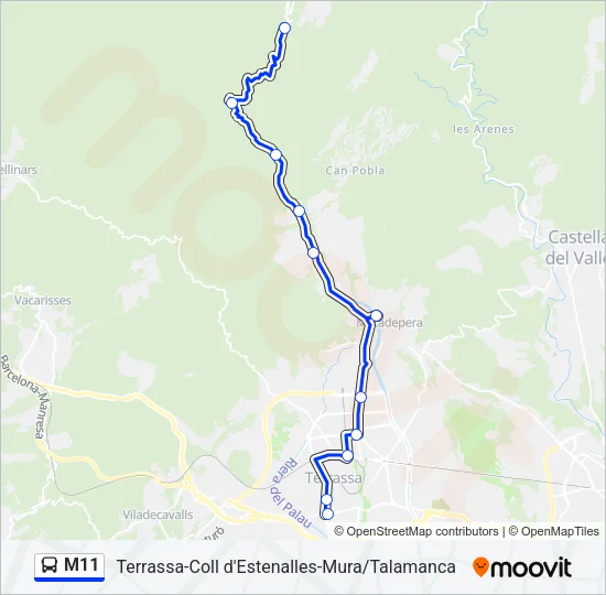 M11 Bus Line Map