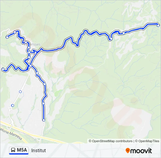 M5A Bus Line Map
