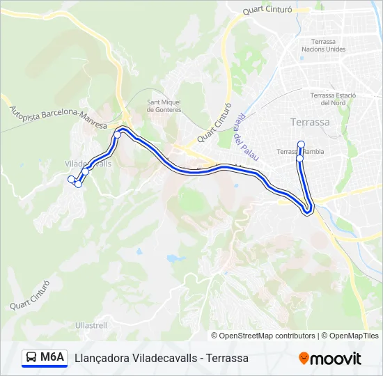 M6A Bus Line Map