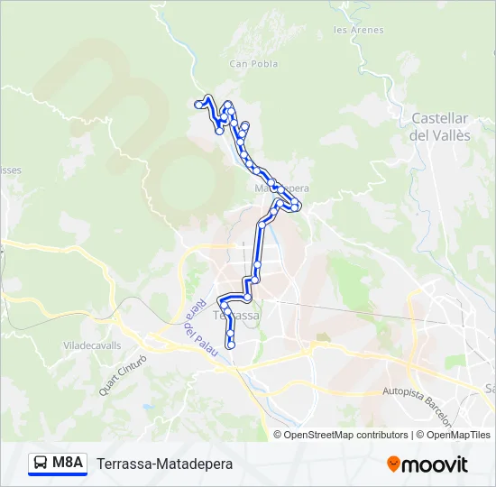 M8A Bus Line Map