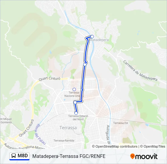 M8D Bus Line Map