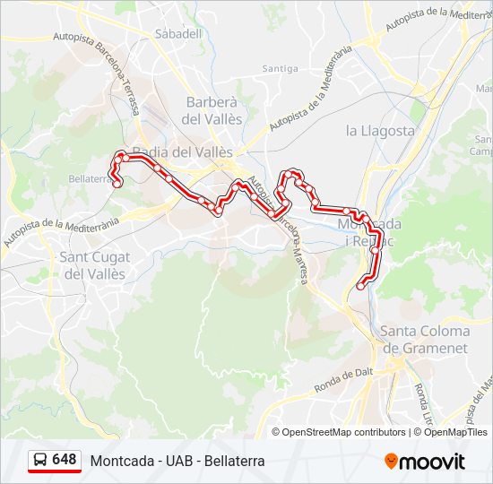 648 Bus Line Map