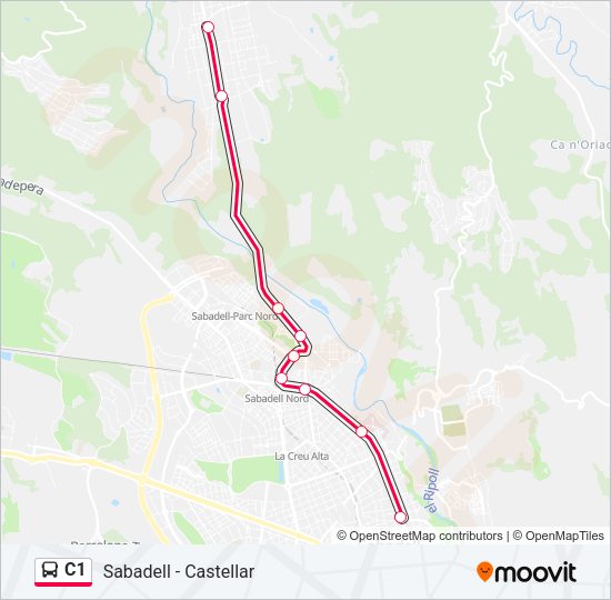 C1 Bus Line Map