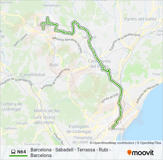N64 Bus Line Map