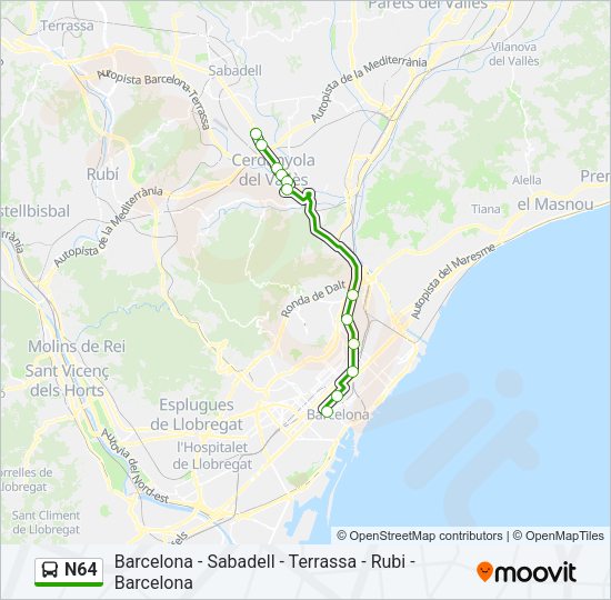N64 Bus Line Map