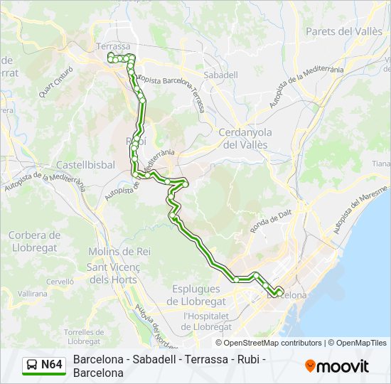 N64 Bus Line Map