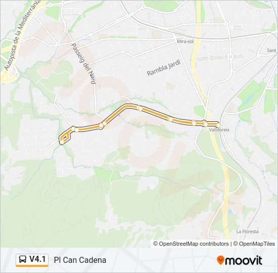 V4.1 Bus Line Map