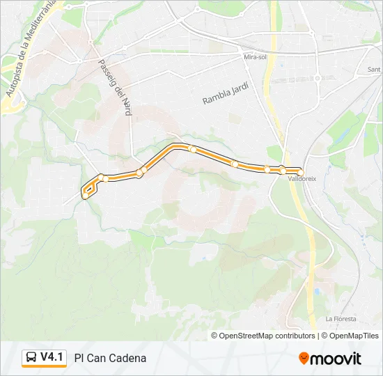 V4.1 bus Mapa de línia