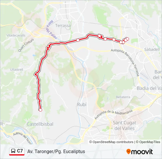 C7 Bus Line Map