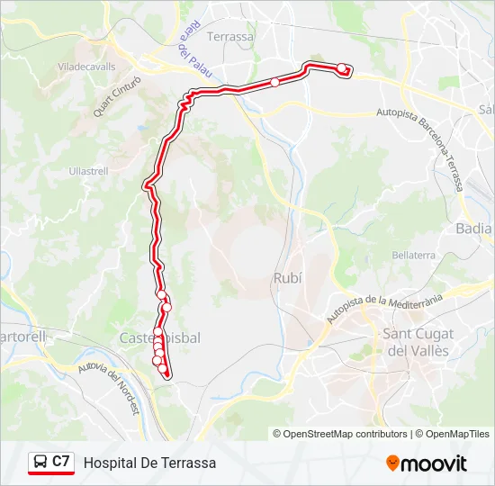 C7 Bus Line Map