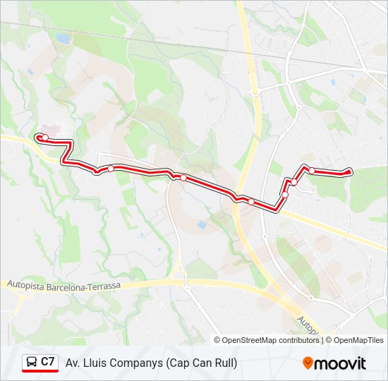 C7 Bus Line Map