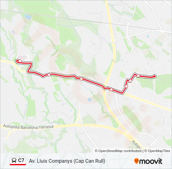C7 bus Mapa de línia