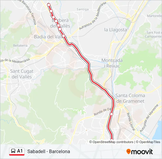 A1 Bus Line Map