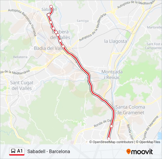 A1 Bus Line Map