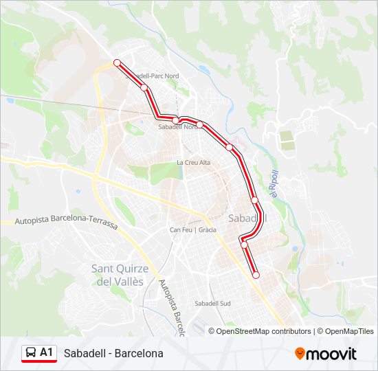 A1 Bus Line Map