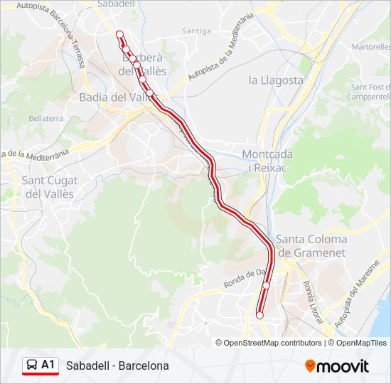 A1 Bus Line Map