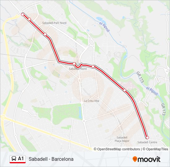 A1 Bus Line Map