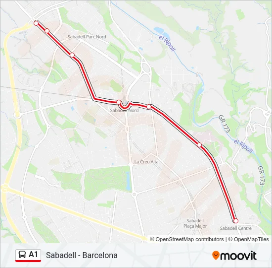 A1 Bus Line Map