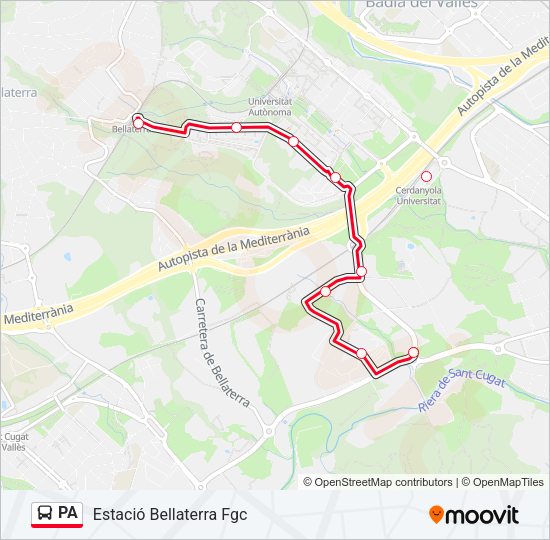 PA Bus Line Map