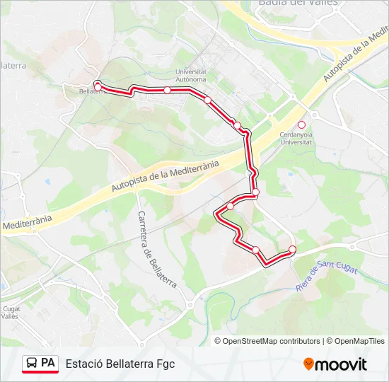 PA Bus Line Map