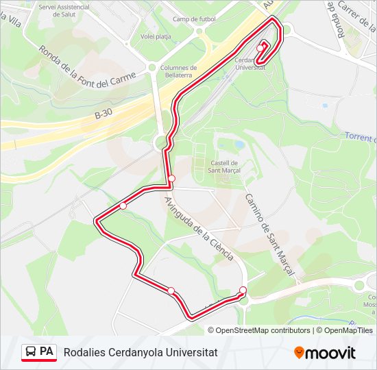 PA Bus Line Map