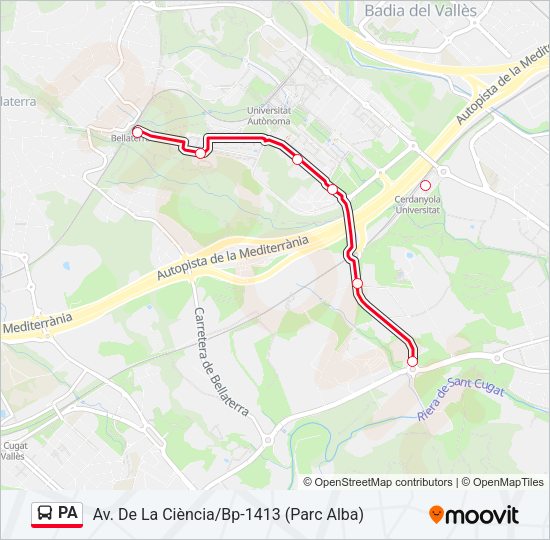 PA Bus Line Map