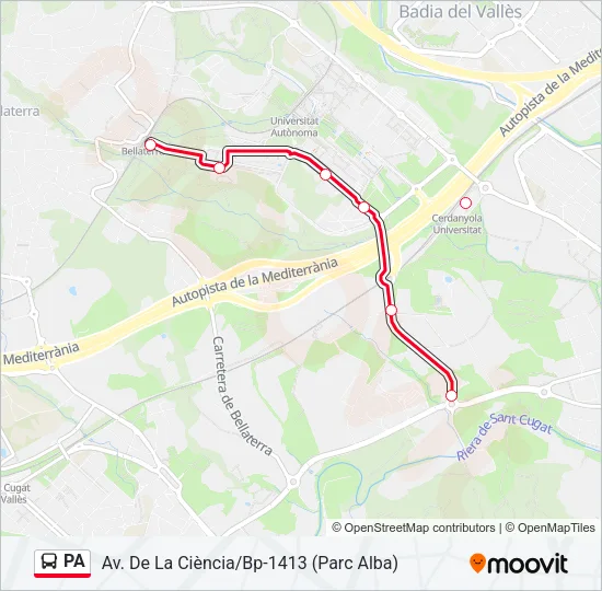 PA Bus Line Map