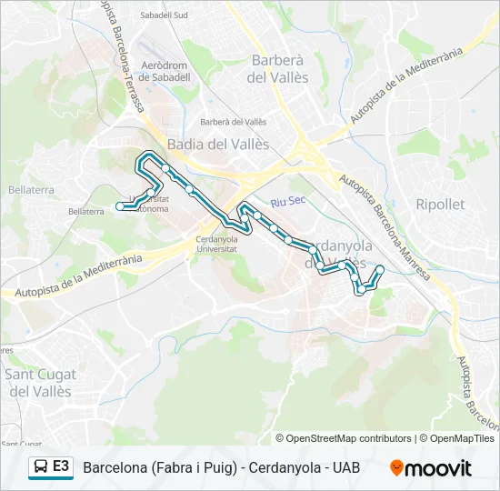 E3 Bus Line Map
