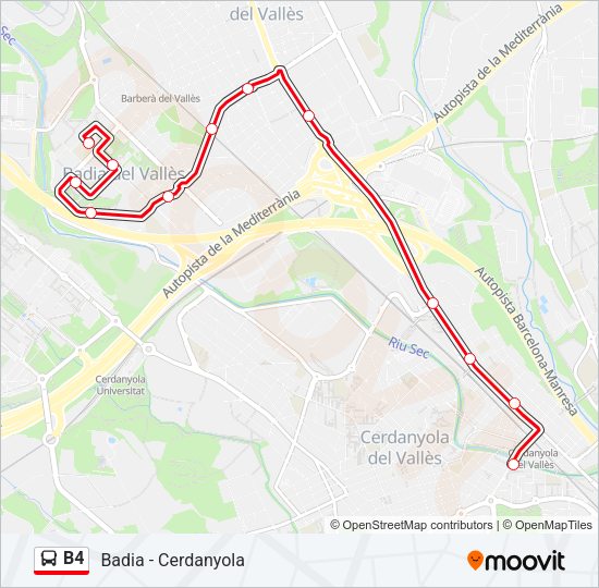 B4 Bus Line Map