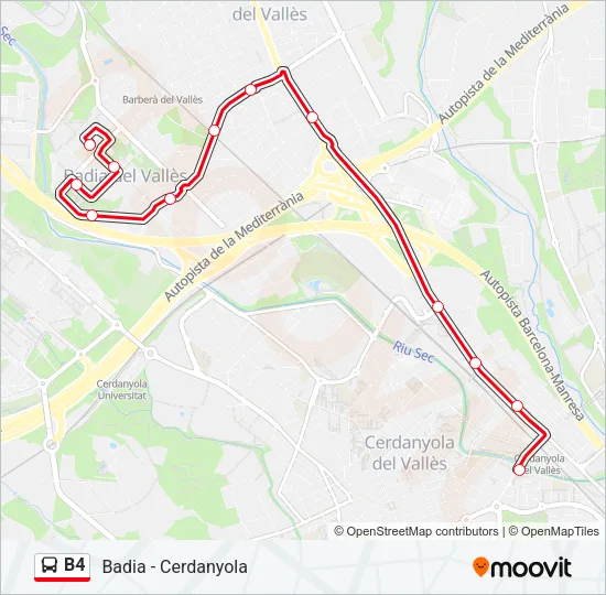 B4 Bus Line Map