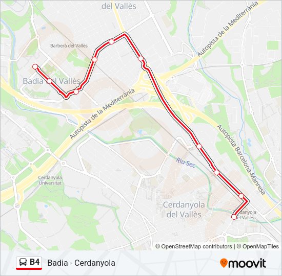 B4 Bus Line Map