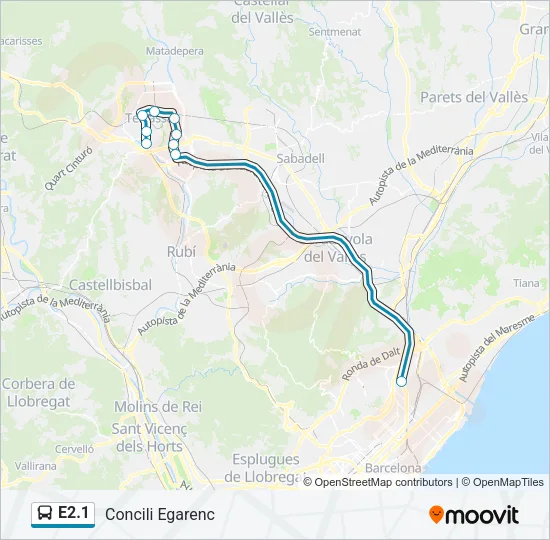 E2.1 bus Mapa de línia