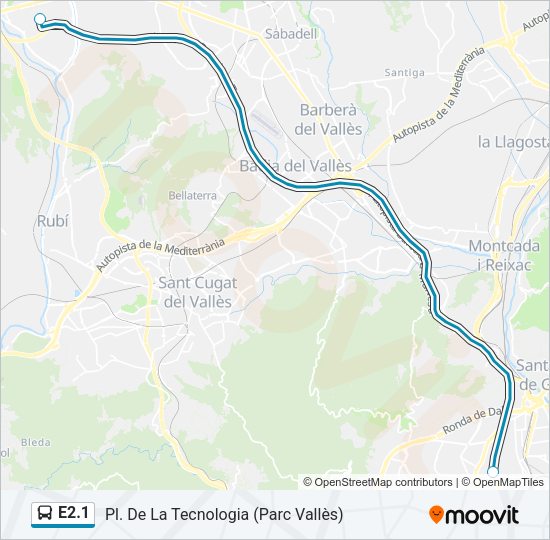 E2.1 Bus Line Map