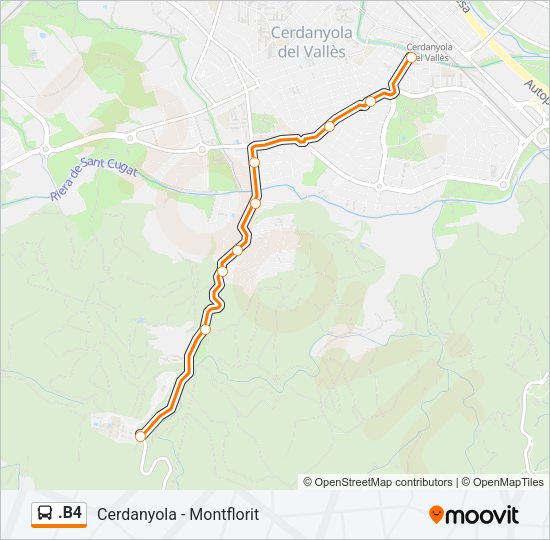 .B4 Bus Line Map