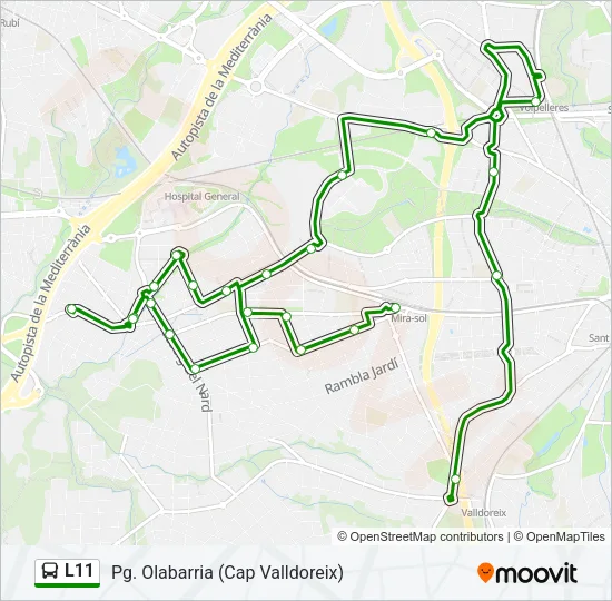 L11 Bus Line Map