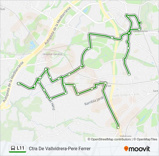 L11 Bus Line Map