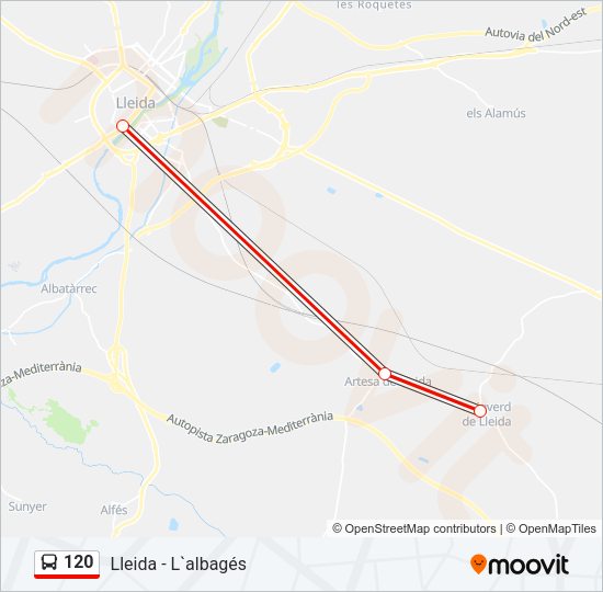 120 Bus Line Map