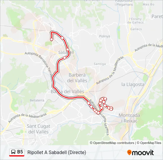 B5 Bus Line Map