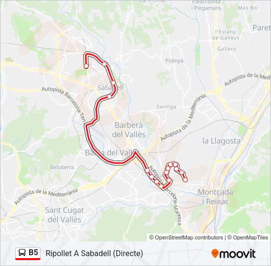 B5 Bus Line Map